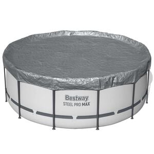Bestway Pokrov za bazen &Oslash;3,66 m Okrogla Poliester Siva