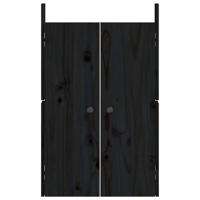 vidaXL Zunanja kuhinjska vrata črna 50x9x82 cm trdna borovina