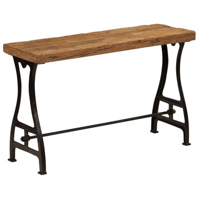 vidaXL Konzolna mizica iz trdnega predelanega lesa 120x40x76 cm
