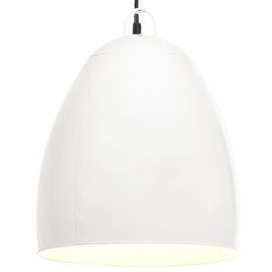 vidaXL Industrijska viseča svetilka 25 W bela okrogla 42 cm E27