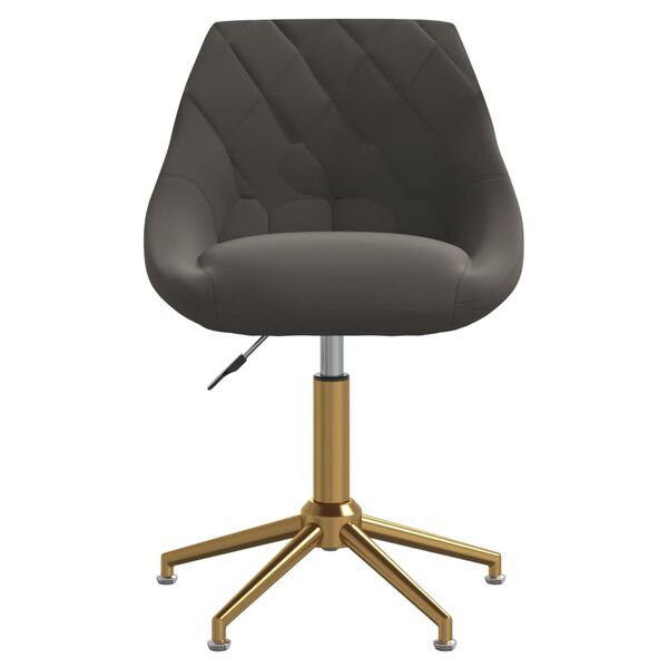 vidaXL Vrtljiv jedilni stol 2 kosa temno siv žamet