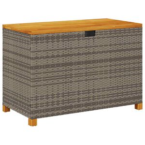 vidaXL Vrtna &scaron;katla za shranjevanje siva 110x55x63 cm PE ratan akacija