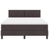 vidaXL Postelja z vzmetnico z vzmetnico Temno rjava 160 x 200 cm blago