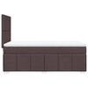 vidaXL Box spring postelja z vzmetnico temno rjava 80x200 cm blago