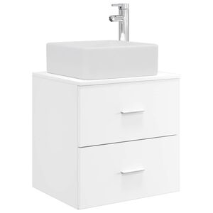 vidaXL Umivalnik s pritrditev na steno Bela 49,5 x 41 x 63 cm