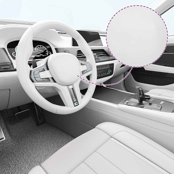 vidaXL Folija za avto 4D bela 100x150 cm