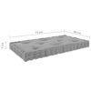 vidaXL Talna blazina za paleto siva 73x40x7 cm bombaž