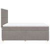 vidaXL Box spring postelja z vzmetnico taupe 140x190 cm blago