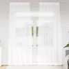 vidaXL Voile zavesa z zavesami 2 pcs Bela 260 x 140 cm Poliester
