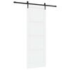 vidaXL Drsna vrata ORKDAL Bela in črna 83 x 232 cm Trdna borovina
