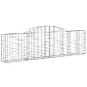 vidaXL Obokana gabionska ko&scaron;ara 300x30x80/100 cm pocinkano železo