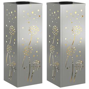 vidaXL Solarno LED svetilo za pot 2 kos Toplo bela 18 x 18 x 50 cm