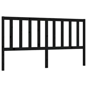 vidaXL Posteljno vzglavje črno 186x4x100 cm trdna borovina