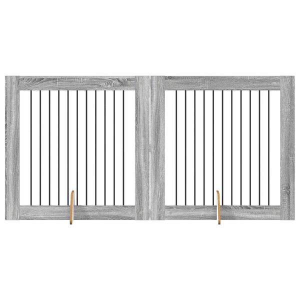 vidaXL Igrača za pse 2 pcs Siva Sonoma 100 x 100 cm Cinkana jeklena