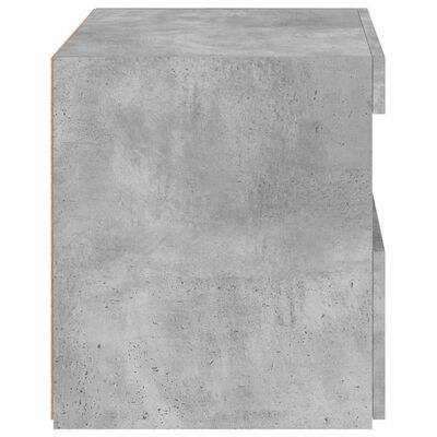vidaXL Nočna omarica z LED lučkami betonsko siva 50x40x45 cm