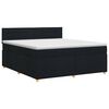 vidaXL Postelja boxspring z vzmetnico Črna 160 x 200 cm Blago