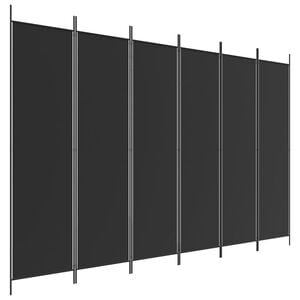 vidaXL Paravan 6-delni črn 300x200 cm blago