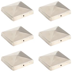 vidaXL Piramidni pokrovčki za stebričke 6 kosov jeklo 101x101 mm