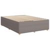vidaXL Box spring postelja z vzmetnico taupe 140x200 cm blago