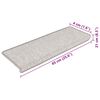 vidaXL Samolepilne preproge za stopnice sisal 15 kosov 65x21x4 cm