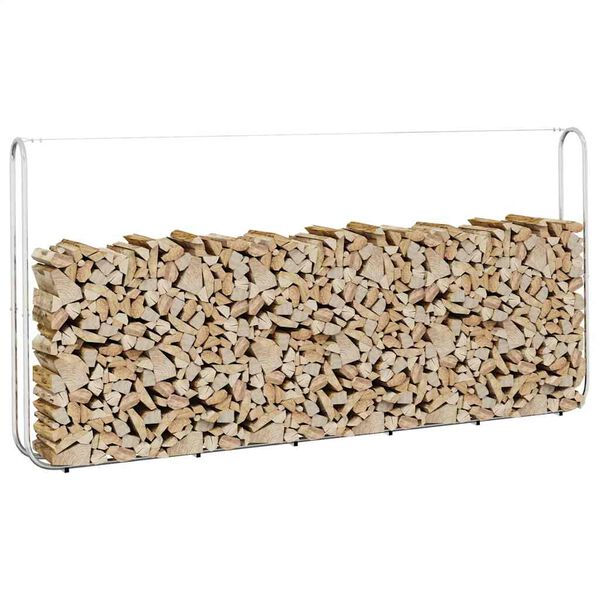 vidaXL Stojalo za drva 300x25x150 cm Pocinkano jeklo