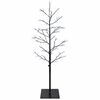 vidaXL Mini brezovo božično drevo Črna 120 cm Jeklo 279 LED