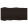 vidaXL Mizna plo&scaron;ča temno rjava 100x50x2 cm obdelana trdna hrastovina