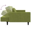 vidaXL Raztegljiv kavč dvosed s stolčkom svetlo zelena žamet