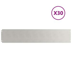 vidaXL Robniki za trato 30 kosov 20x103 cm iz nerjavečega jekla