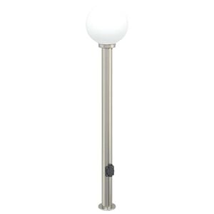 vidaXL Stebriček z vtičnico 120 cm nerjaveče jeklo IP44