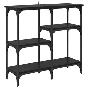 vidaXL Konzolna miza Črna Orehovina 80 x 29 x 75 cm Konstruiran les