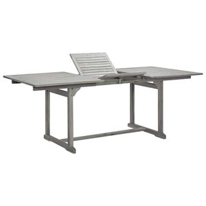 vidaXL Vrtna jedilna miza (150-200)x100x75 cm trden akacijev les