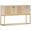 vidaXL Komoda zlata 120x30x75 cm trden mangov les