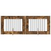 vidaXL Vrata za pse z stojali 2 pcs Dimljen hrast 80 x 60 cm