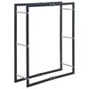 vidaXL Stojalo za drva črno 80x25x100 cm jeklo