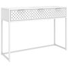 vidaXL Konzolna mizica bela 106x35x75 cm jeklo