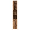 vidaXL Kopalniška omarica Old Wood 30x30x183,5 cm inženirski les