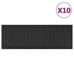 vidaXL Podloge za stopnice 10 kosov 25x75 cm guma