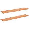 vidaXL Okenske police 2 kos Lakirana 140 x 25 x 2 cm Trda bukovina