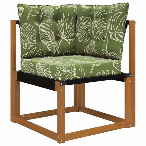 vidaXL Zunanja blazina za kavč 3 pcs Listnati dizajn Poliester