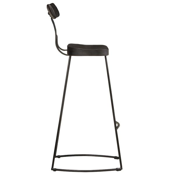 vidaXL Bar Stooli 2 kosa Črna 49x43x103 cm Masivni les Mango