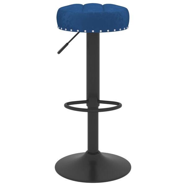 vidaXL Barski stolčki 2 kosa moder žamet