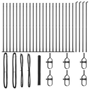 vidaXL Steber ograje. Siva