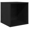 vidaXL &Scaron;katla za vinilne albume Črni hrast 37 x 36,5 x 38 cm
