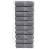 vidaXL Premium brisače za pranje SOLUND 10 kosov sive 30x30 cm 600 g/m&sup2;