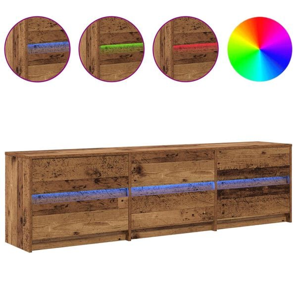 vidaXL TV enote 2 pcs Star les 180 x 34 x 50 cm Konstruiran les