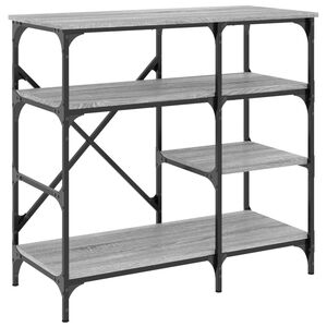 vidaXL Stojalo za peko siva sonoma 90x40x84 cm inžen. les in kovina