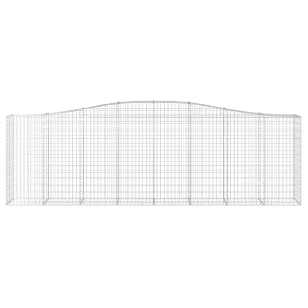 vidaXL Obokane gabion košare 8 kosov 400x50x120/140cm pocinkano železo