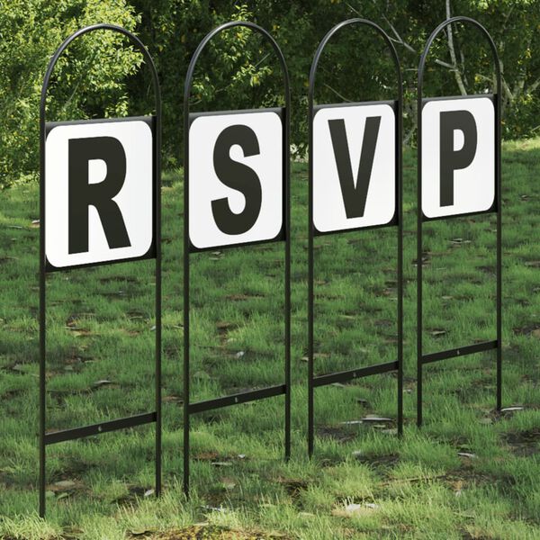 vidaXL Oznake za manežo 4 kosi jeklo