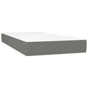 vidaXL Vzmetnica z žepkasto vzmetjo srednje trdote temno siva 80x200x20 cm blago